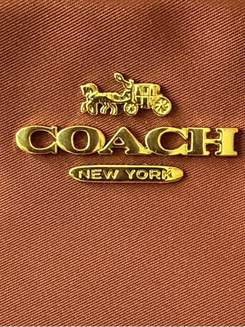Coach Ellis Nylon Cosmetic Case in Burgundy Wine Color Gold Accents
